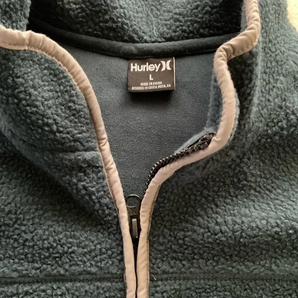 New Mens The Hurley pocket  Peak Fleece Vest Vest Full Zip Jacket Coat sizes - Picture 4 of 9
